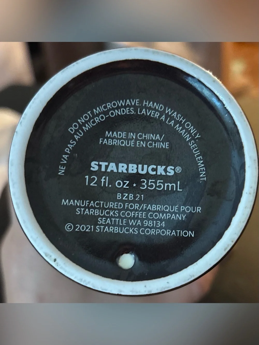 Starbucks 2021 Halloween Black Spider Web Purple Tumbler 12 oz Ceramic